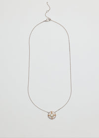Pave & Pearl Halo Necklace