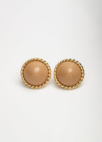 Classic Twist Camel Earrings