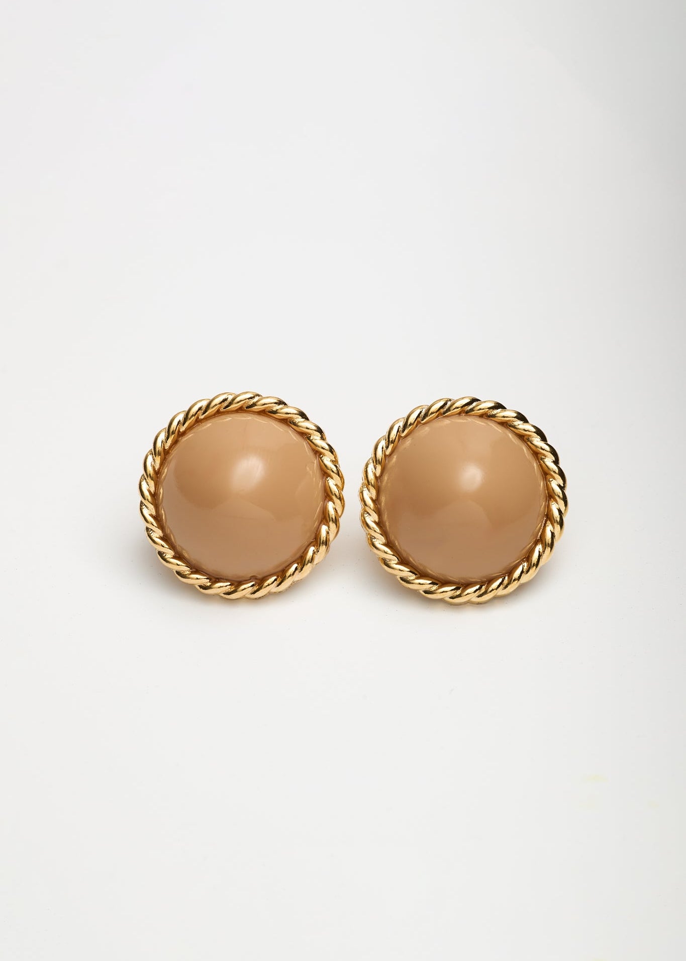 Classic Twist Camel Earrings