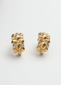 Textured Geometric Cluster Earrings