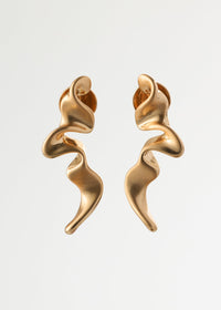 Fluid Gold Swirl Earrings