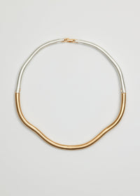 Chic Two-Tone Reversible Collar Necklace