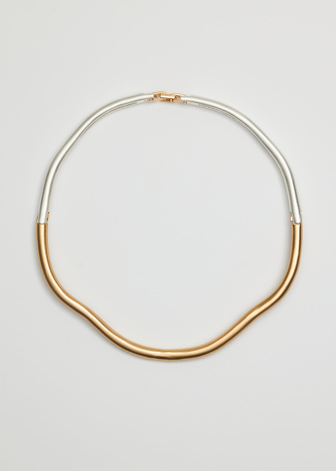 Chic Two-Tone Reversible Collar Necklace