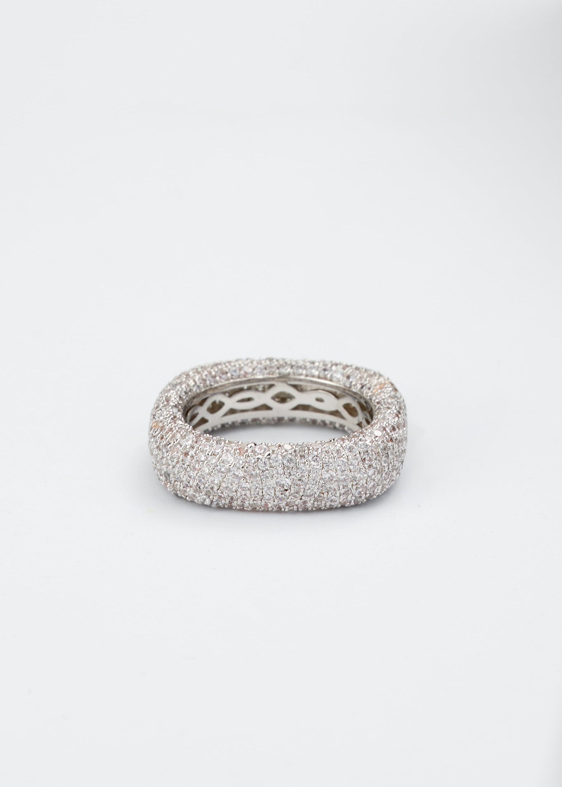Soft Square Pavé Ring