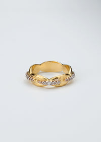 Gilded Feather Twist Ring