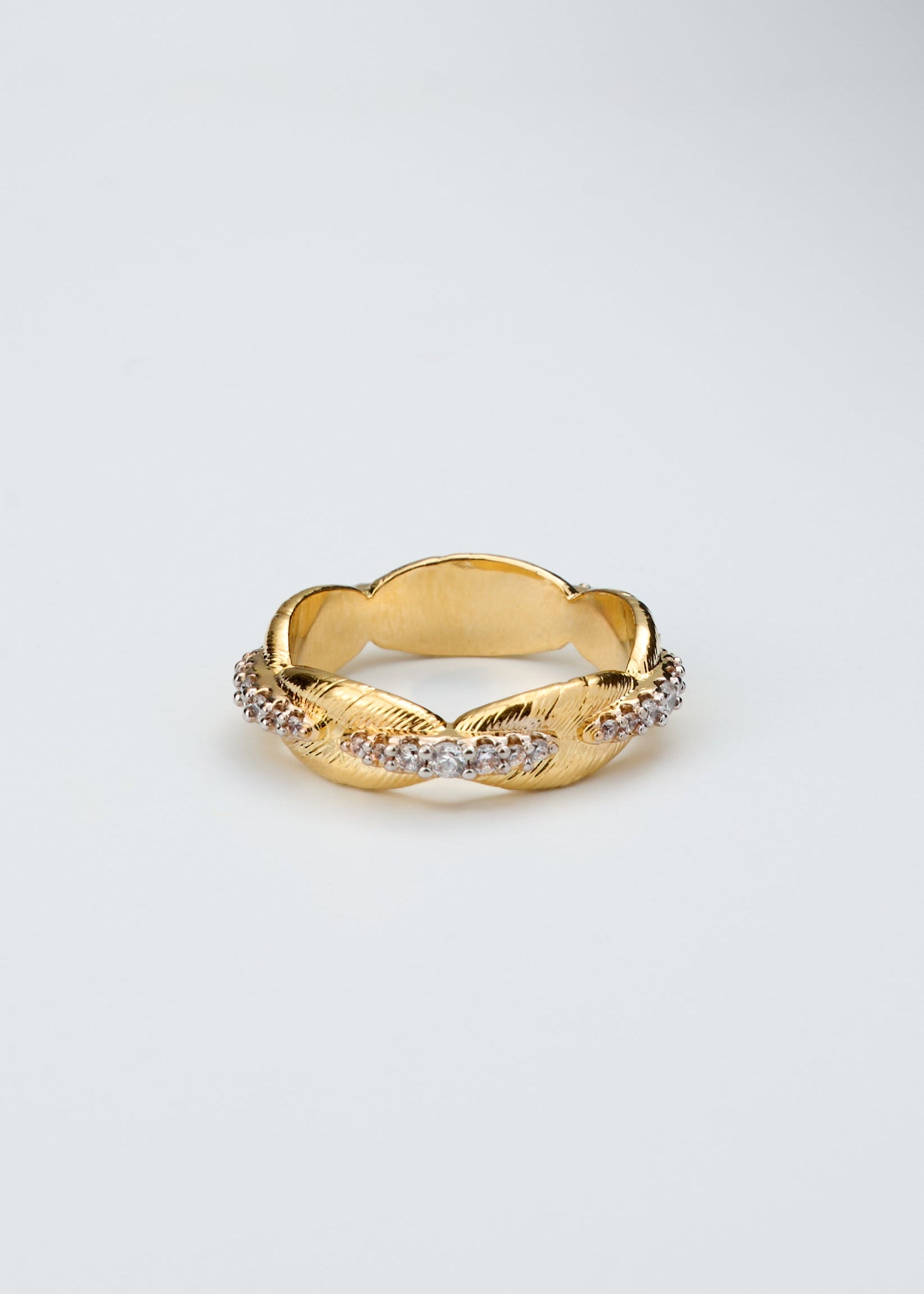 Gilded Feather Twist Ring