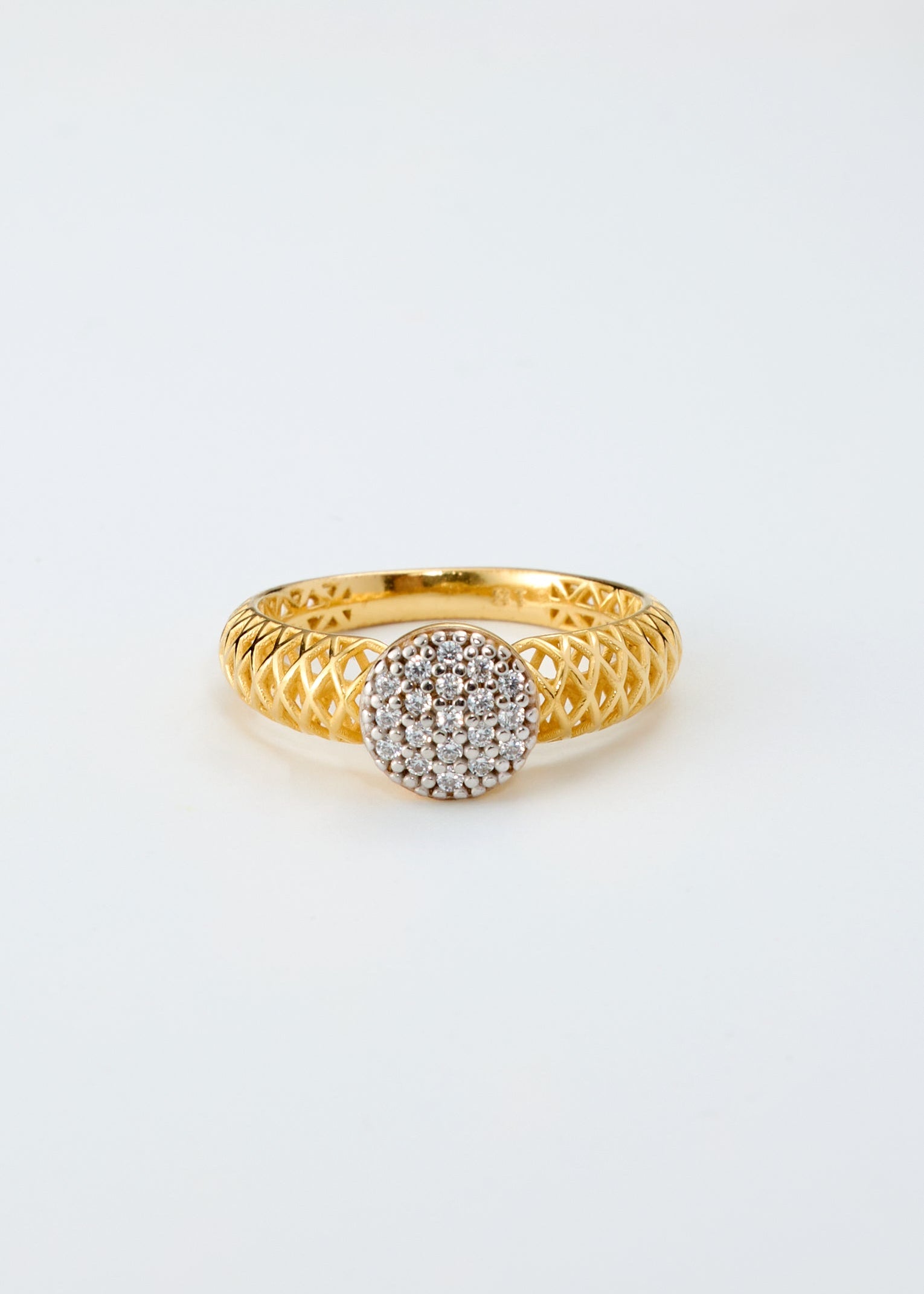 Golden Lattice Halo Ring