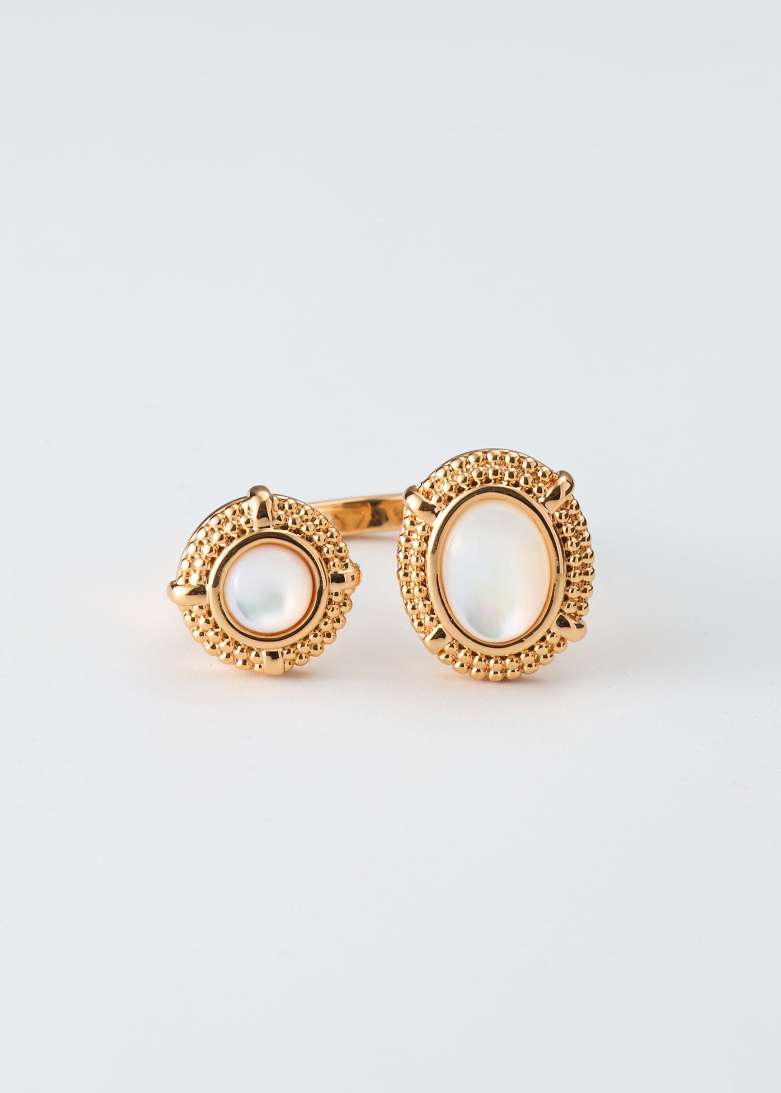 Double Pearl Moonlight Ring