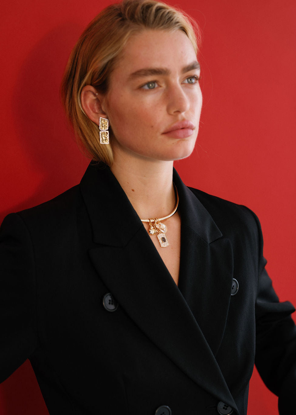 Radiant Pave Drop Earrings