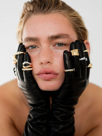 Sculpted Gold Band Ring