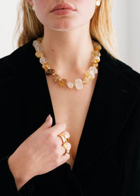 Quartz  Brown Necklace