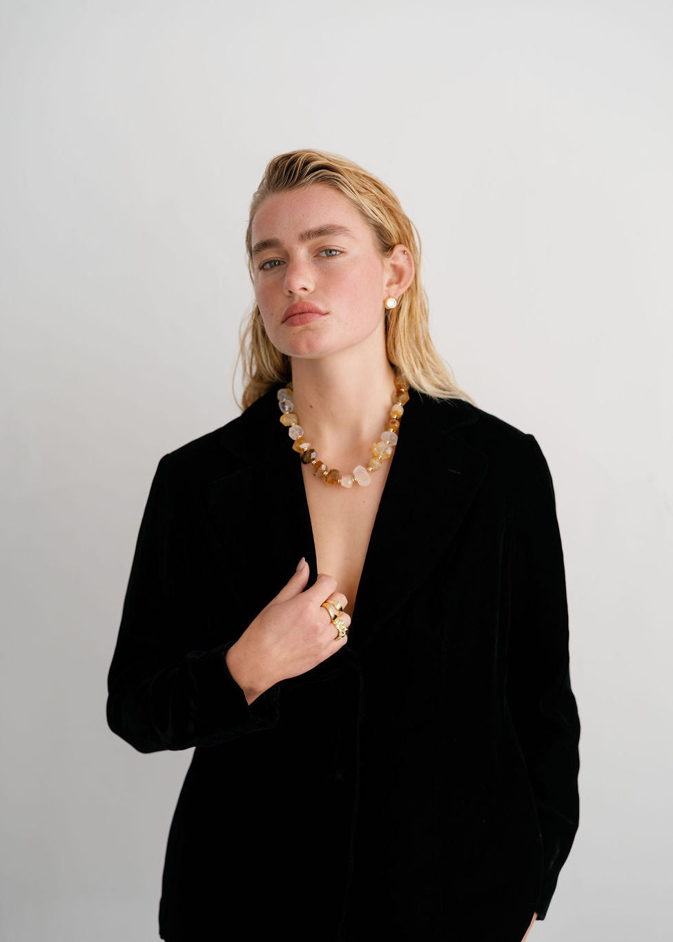 Quartz  Brown Necklace