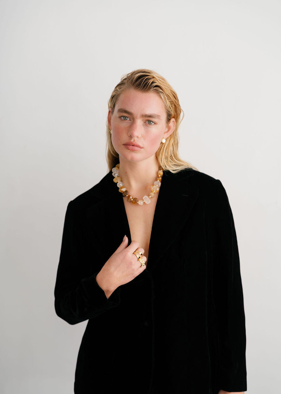 Quartz  Brown Necklace