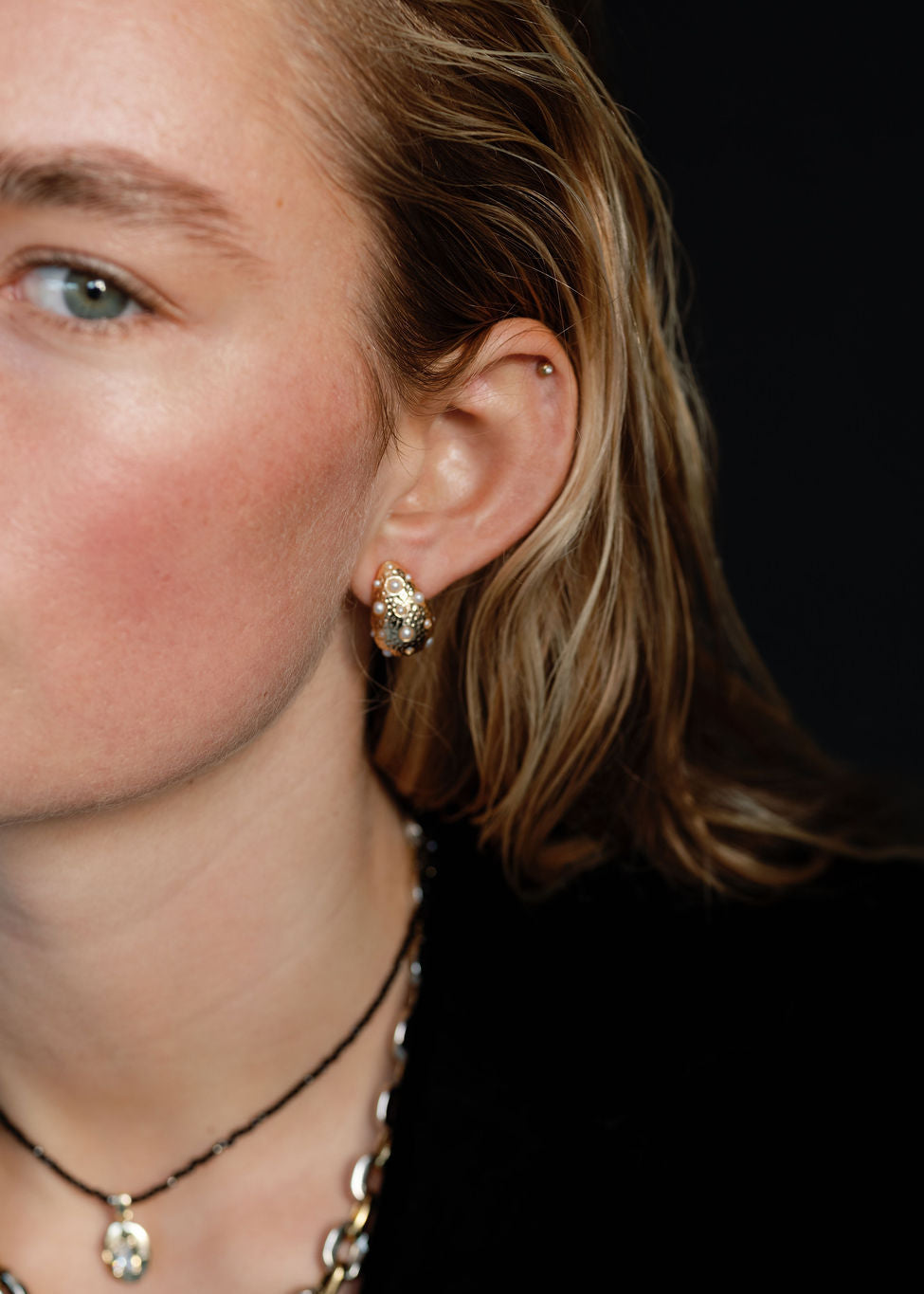 Pearl Textured Earrings