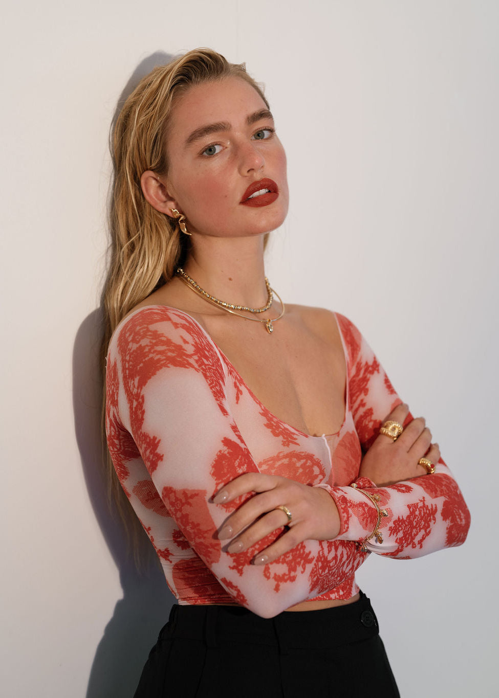 Fluid Gold Swirl Earrings