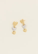 Amour Triple Heart Earrings