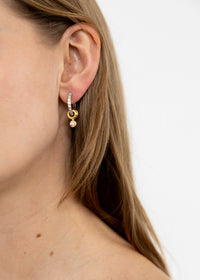 Mixed Metal Charm Huggies