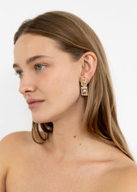 Radiant Pave Drop Earrings