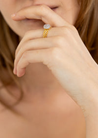 Golden Lattice Halo Ring