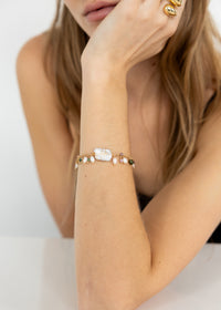 Bohemian Tourmaline Dangle Bracelet