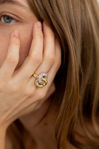 Knot Cubic Zirconia Ring