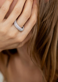 Soft Square Pavé Ring