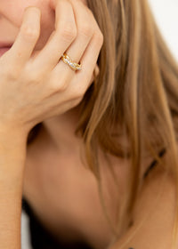 Gilded Feather Twist Ring