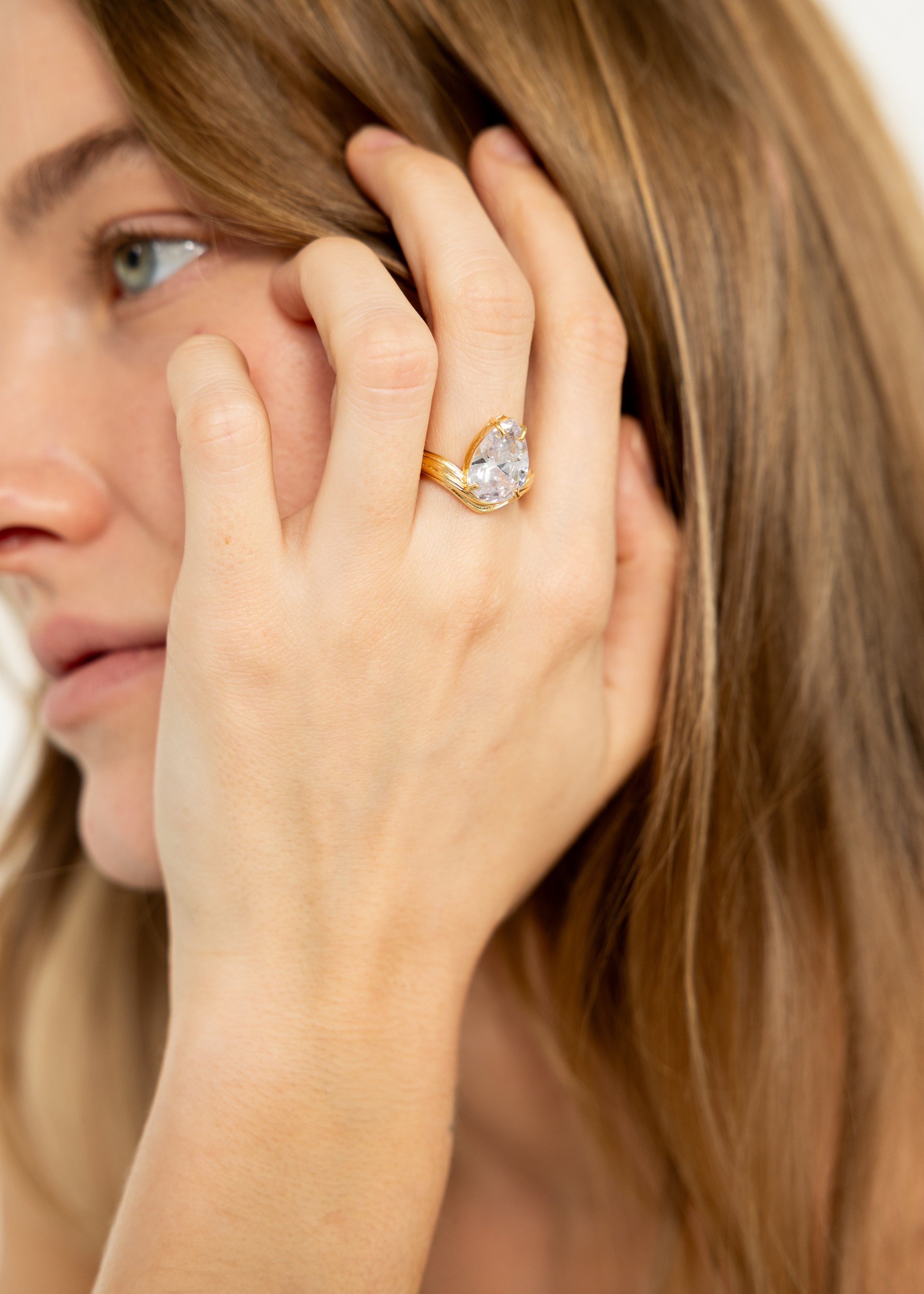 Celestial Tear Drop Ring