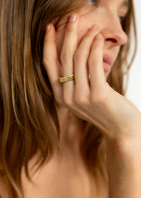 Ribbed Stacker Ring