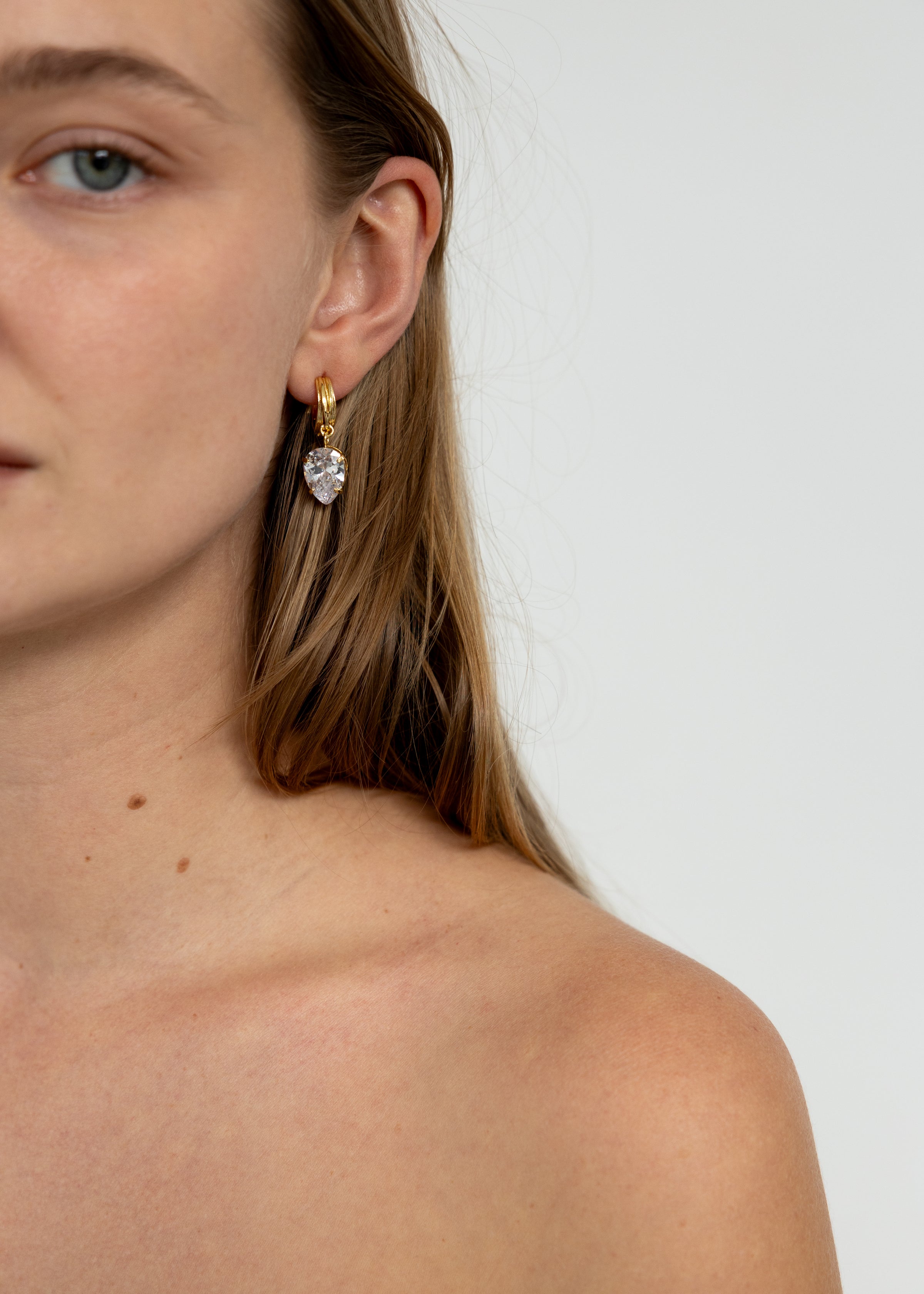 Brilliant Teardrop Hoops