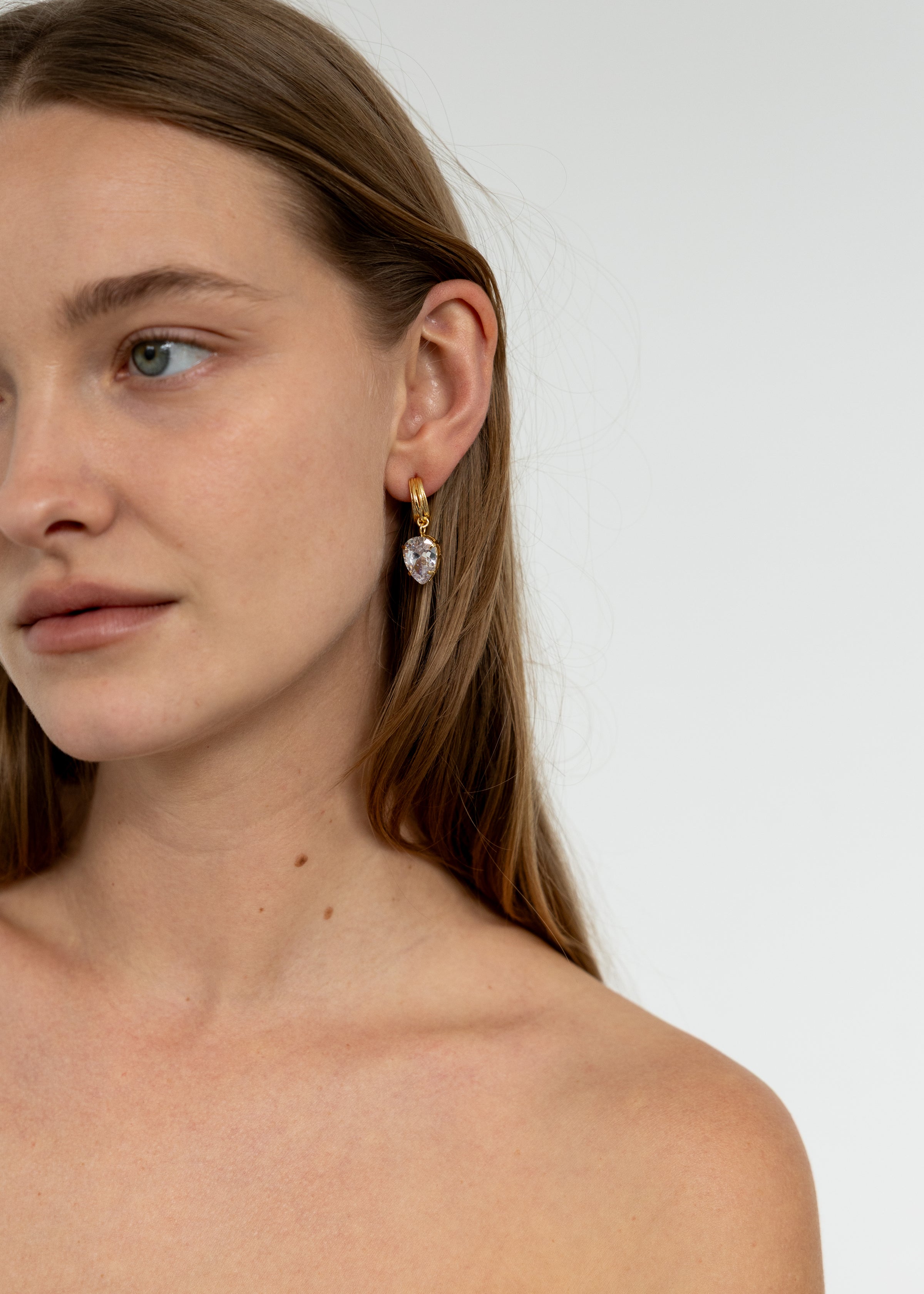 Brilliant Teardrop Hoops