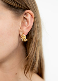 Textured Geometric Cluster Earrings
