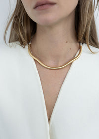 Chic Two-Tone Reversible Collar Necklace