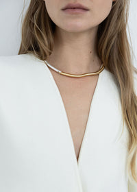 Chic Two-Tone Reversible Collar Necklace
