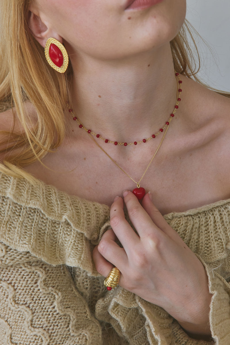 Harlow Red Necklace