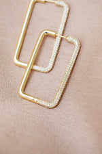 Gold Square Earrings